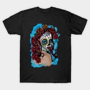 Sugar Skull Girl - Día de Muertos or Día de los Muertos T-Shirt